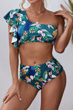 Single Shoulder High Waist Bikini