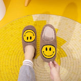 Smiley Face Slippers brown