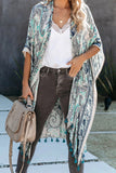 Boho Paisley Print Kimono