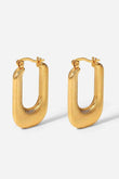 Good Luck Charm Screw-Thread U-Shaped Earrings