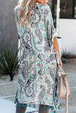 Boho Paisley Print Kimono