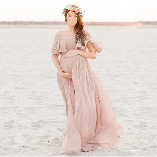 Maternity Dresses For Photo Shoot Chiffon Pregnancy Dress - Basketlist