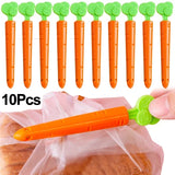 10pcs Food Bag Clips Cute Carrot - Basketlist