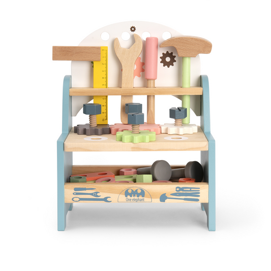 Mini Wooden Play Tool Workbench - Basketlist