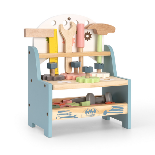 Mini Wooden Play Tool Workbench - Basketlist